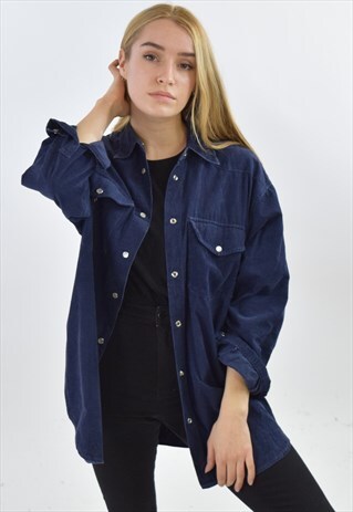 VINTAGE 90S BLUE CORDUROY SHIRT