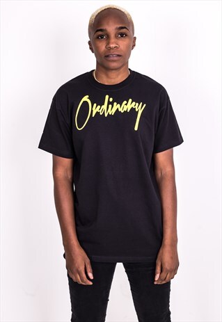 CLASSIC ORDINARY BLACK AND YELLOW T-SHIRT
