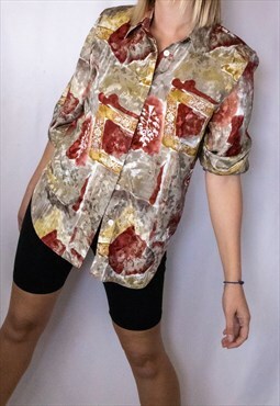 Printed 90s blouse