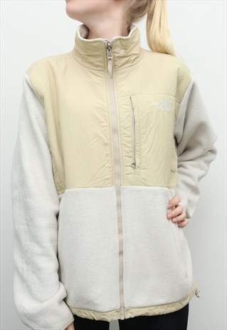 THE NORTH FACE - BEIGE DENALI EMBROIDERED FLEECE JACKET - LA