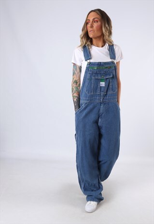 DENIM DUNGAREES LIBERTY WIDE LEG TALL LENGTH UK 16 (DAC)