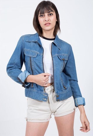 VINTAGE 80S CLASSIC LEE BASIC DENIM JACKET / S8278