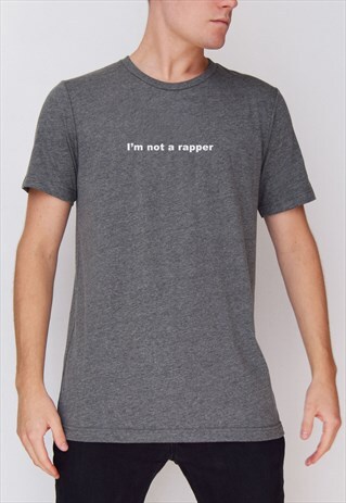 DARK GREY RAPPER (WHITE) T-SHIRT
