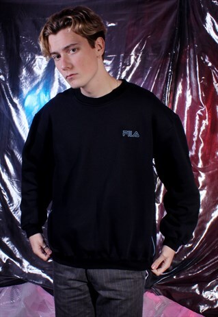 VINTAGE FILA BLACK SWEATSHIRT