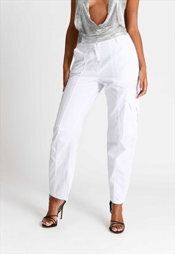 White cargo pant