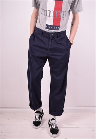 POLO RALPH LAUREN MENS VINTAGE TROUSERS W33 L30 BLUE 90'S