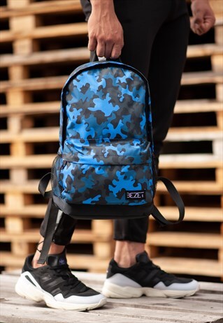 BAG BLUE CAMO WITH LOGO