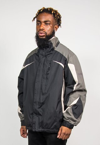 CHAPS RALPH LAUREN BLACK BOMBER JACKET / COAT