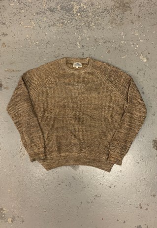 VINTAGE ABSTRACT KNITTED JUMPER PATTERNED GRANDAD KNIT