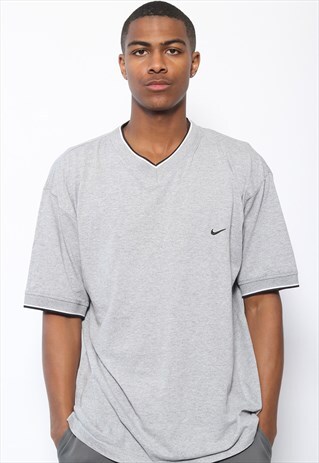 VINTAGE NIKE LOGO T-SHIRT GREY