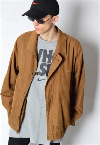 BUGATTI VINTAGE 90S CAMEL BROWN VELVETY JACKET