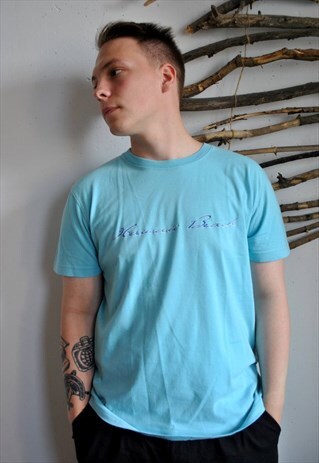 VINTAGE HAWAII BEACH TSHIRT, BLUE SUMMER SURF TEE