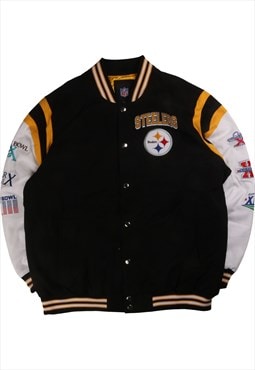 Vintage  NFL Bomber Jacket Steelers NFL Heavyweight Button