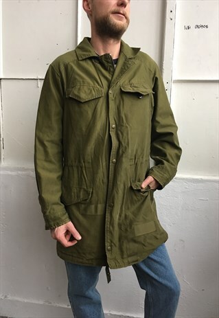 VINTAGE 90' COOL MILITARY GREEN NORWAY PARKA JACKET