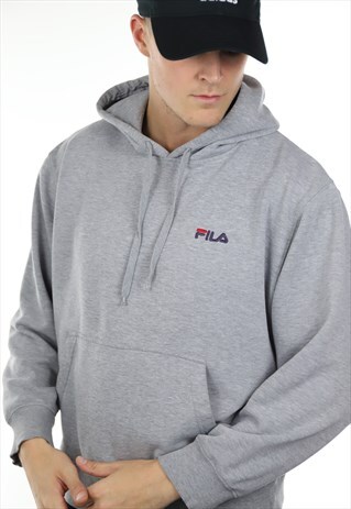 VINTAGE FILA SPELL OUT HOODIE SWEATSHIRT
