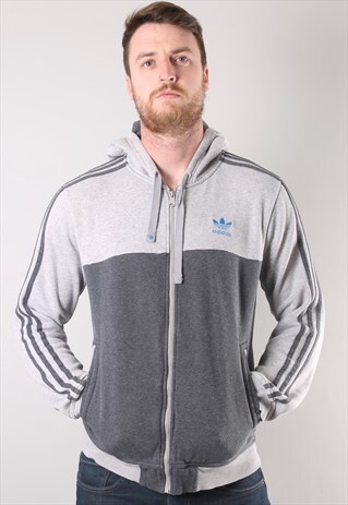 VINTAGE ADIDAS ZIP UP HOODIE MEDIUM