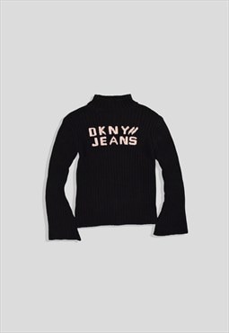 Vintage 00s DKNY Knit Jumper in Black