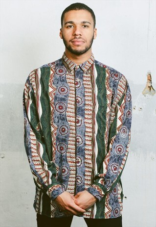 VINTAGE STRIPED AZTEC SHIRT