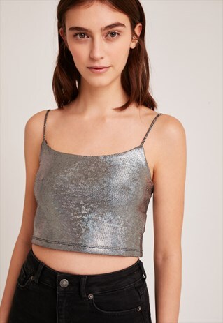 METALLIC TOP - SILVER