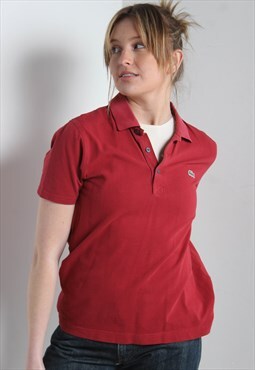 Vintage Lacoste Polo Shirt Top Red 