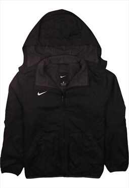 Vintage 90's Nike Windbreaker Swoosh Full Zip Up Black