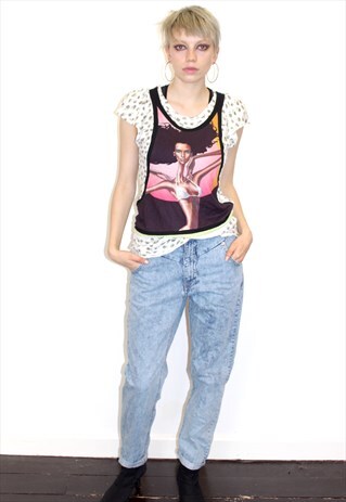 VINTAGE 90S GRUNGE PUNK HIPSTER CUSTO BARCELONA TOP T-SHIRT