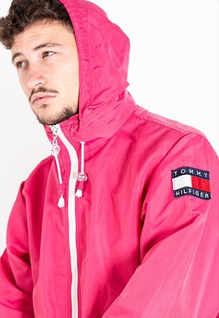 VINTAGE 80S TOMMY HILFIGER RAINCOAT JACKET / S0865
