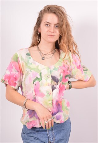 VINTAGE BENETTON TOP BLOUSE MULTI