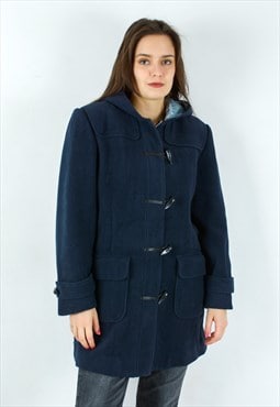 Wool Jacket Hooded Coat Padded Parka Zip Up Overcoat Outdoor
