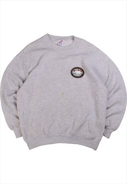 Jerzees  Back Print Crewneck Sweatshirt XLarge Grey