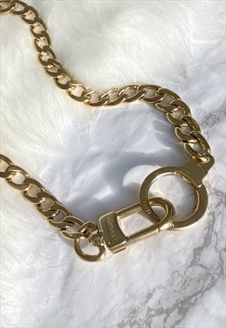 Authentic Louis Vuitton Clasp- Reworked Chunky Necklace