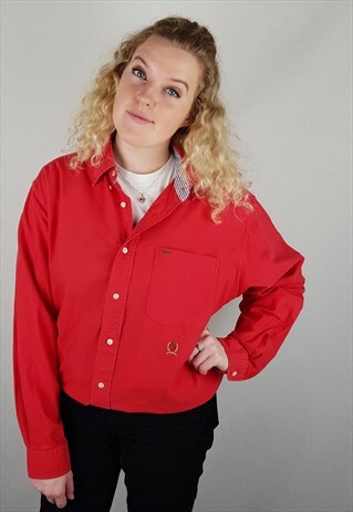 VINTAGE TOMMY HILFIGER OVERSIZED SHIRT RED