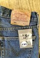 VINTAGE 80'S 501 MEDIUM BLUE STRAIGHT LEG LEVI JEANS