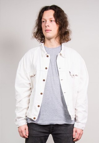 VINTAGE 90'S WHITE CORD LEVI'S JACKET