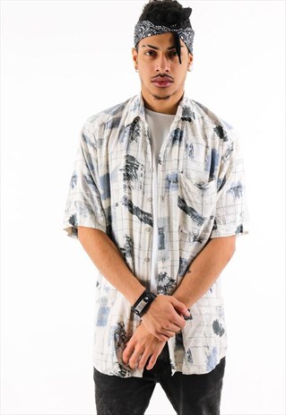 VINTAGE PATTERN SHIRT PSAW166D