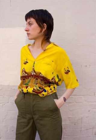 PRINTED SUMMER SHIRT IN YELLOW