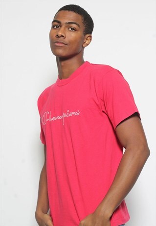 VINTAGE CHAMPION LOGO T-SHIRT PINK