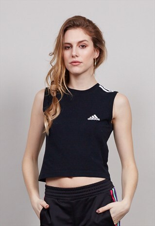 VINTAGE 90S BLACK CLASSIC ADIDAS SPORTS VEST