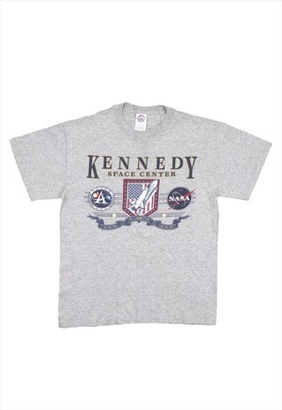 2000S NASA KENNEDY SPACE CENTRE GREY T-SHIRT, DELTA LABEL