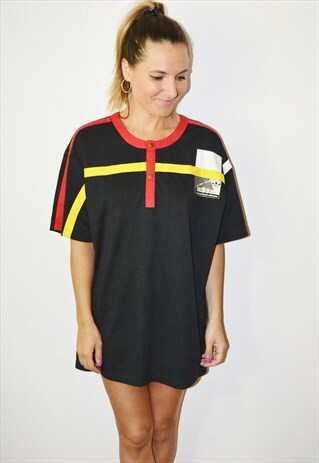 80S VINTAGE RARE ADIDAS INTERNATIONAL 1/4 T-SHIRT