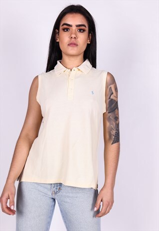 VINTAGE RALPH LAUREN SLEEVELESS POLO SHIRT T817