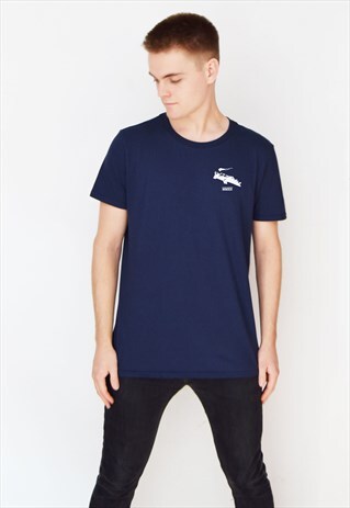 NAVY CROCODILE T-SHIRT