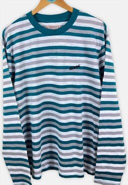 Deadstock Guess T-Shirt Long Sleeve Striped Patterned 