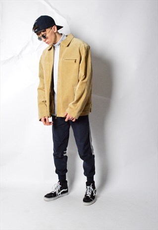 VINTAGE 90S BEIGE LEATHER JACKET