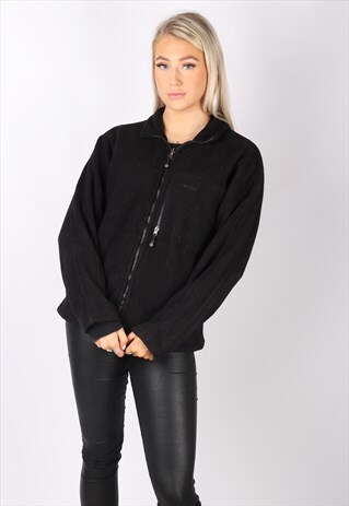 VINTAGE PATAGONIA FLEECE JUMPER JACKET ZIP UP BLACK M 10 12