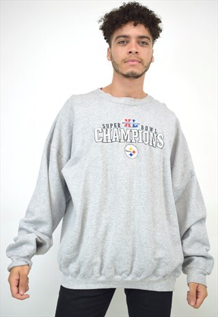 VINTAGE 90S REEBOK GREY "CHAMPION" SWEATER