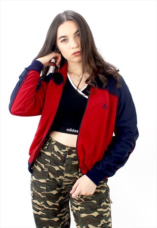 90'S RETRO RED OVERSIZED TRACK JACKET