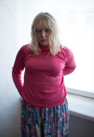 VINTAGE 90'S PINK LONG SLEEVED JUMPER