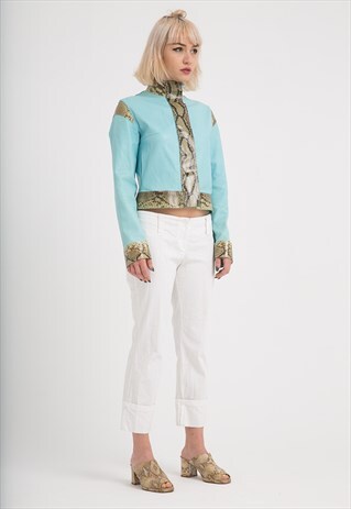 LOW WAISTED MINIMAL WHITE TROUSERS