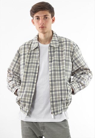 VINTAGE YVES SAINT LAURENT HARRINGTON 90S WHITE BLACK